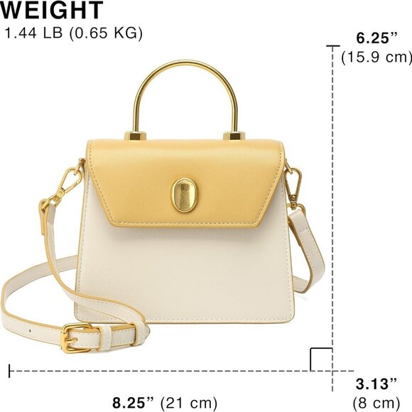 Mini Top Handle Satchel, Crossbody Shoulder Bag, H2077 - Picture 3 of 8